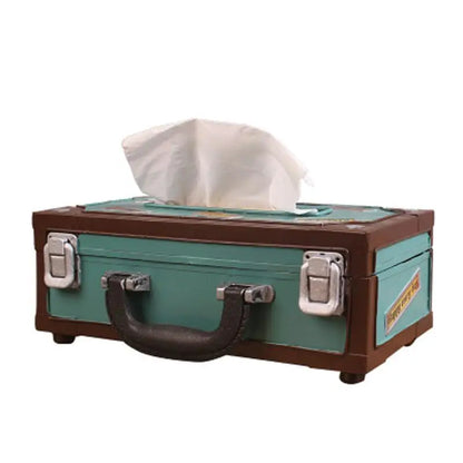 Retro Radio Shape Tissue Paper Box Napkin Storage Box Container Paper Towel Holder Paper Towel Holder Case for Home Bar Office