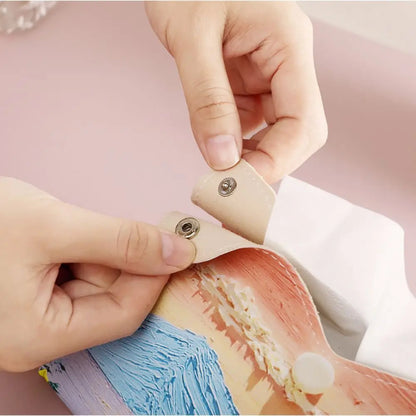 Aesthetic Leather Pink Tissue Case Large Storage Oil Painting Paper Towel Box Creative Durable Napkin Holder Home