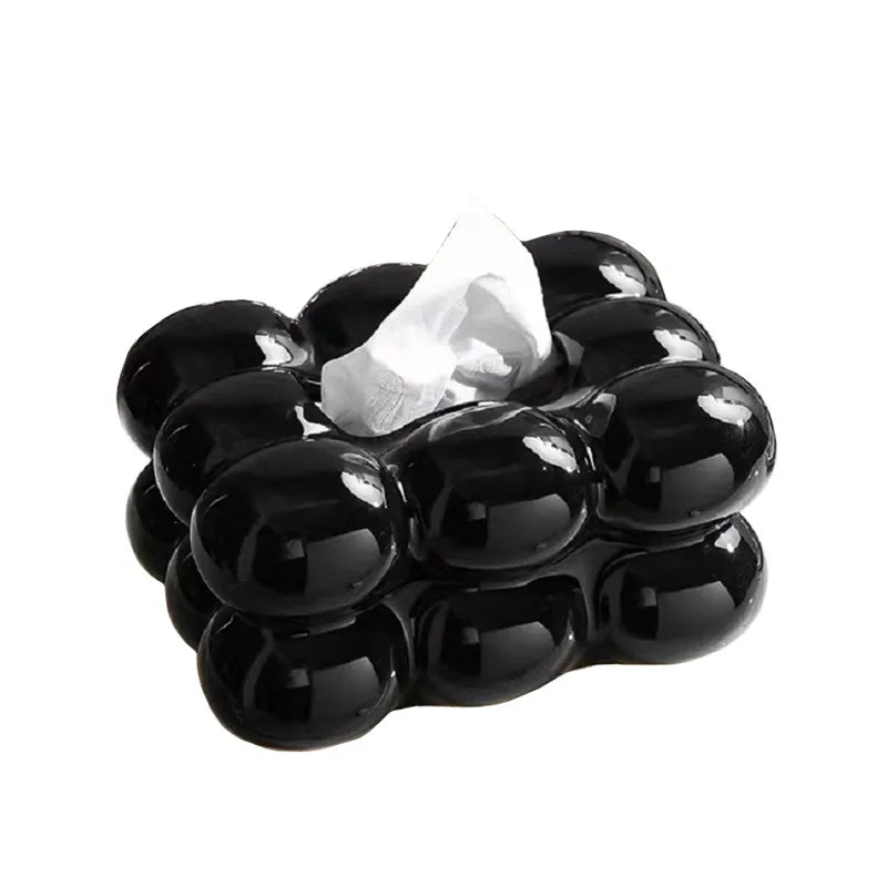 Ceramic Tissue Box Cotton Candy Drawer Napkin Carton Paper Towel Holder Drawer Tray Household Storage Dining Table Tissue Box